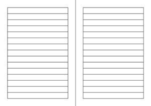 Liniert mit Rahmen