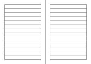 Liniert mit Rahmen