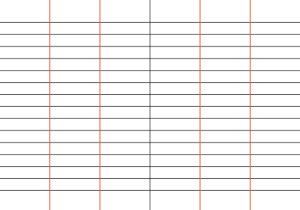 Liniert mit drei Spalten