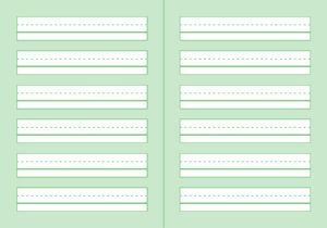 Liniert mit Hilfslinien L