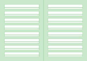 Liniert mit Unterlänge