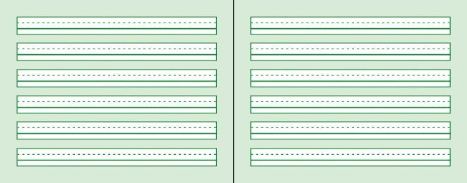 Liniert mit Hilfslinien M