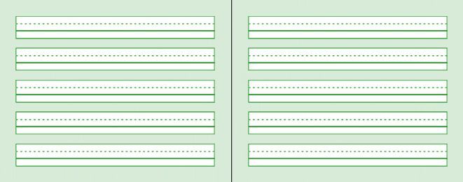 Liniert mit Hilfslinien L